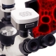 Microscop trinocular inversat cu contrast de faza